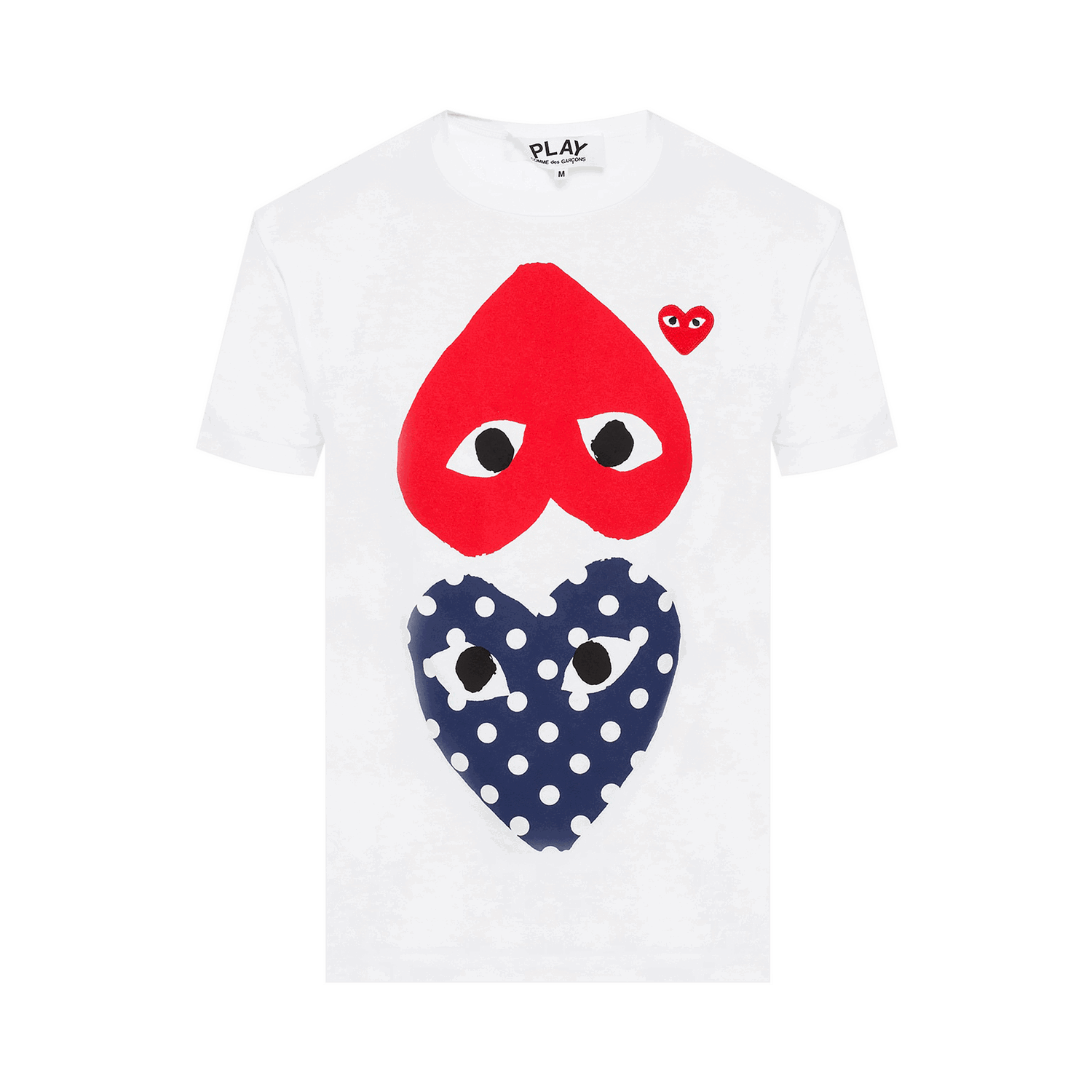 Тениска Comme des Garçons PLAY Polka Dot Mix Heart T-Shirt Бяло | P1T240, 0