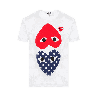 Тениска Comme des Garçons PLAY Polka Dot Mix Heart T-Shirt Бяло | P1T240, 0