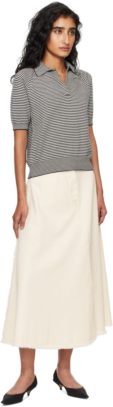 Пола Max Mara Alvaro Frayed-Edge Midi Skirt Бежово | 2525106051600, 3