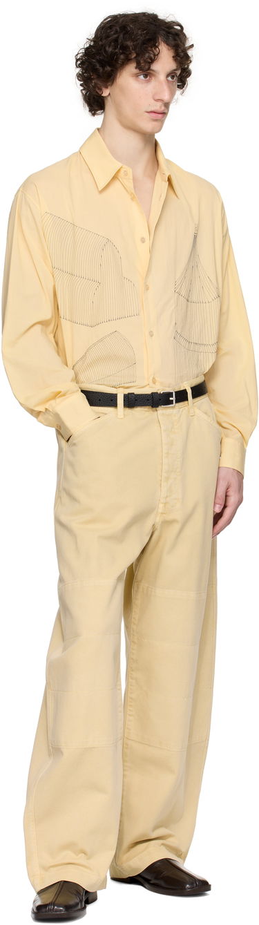 Риза LEMAIRE Lemaire Philippe Weisbecker Relaxed Shirt Жълто | SH1164 LF1389, 4