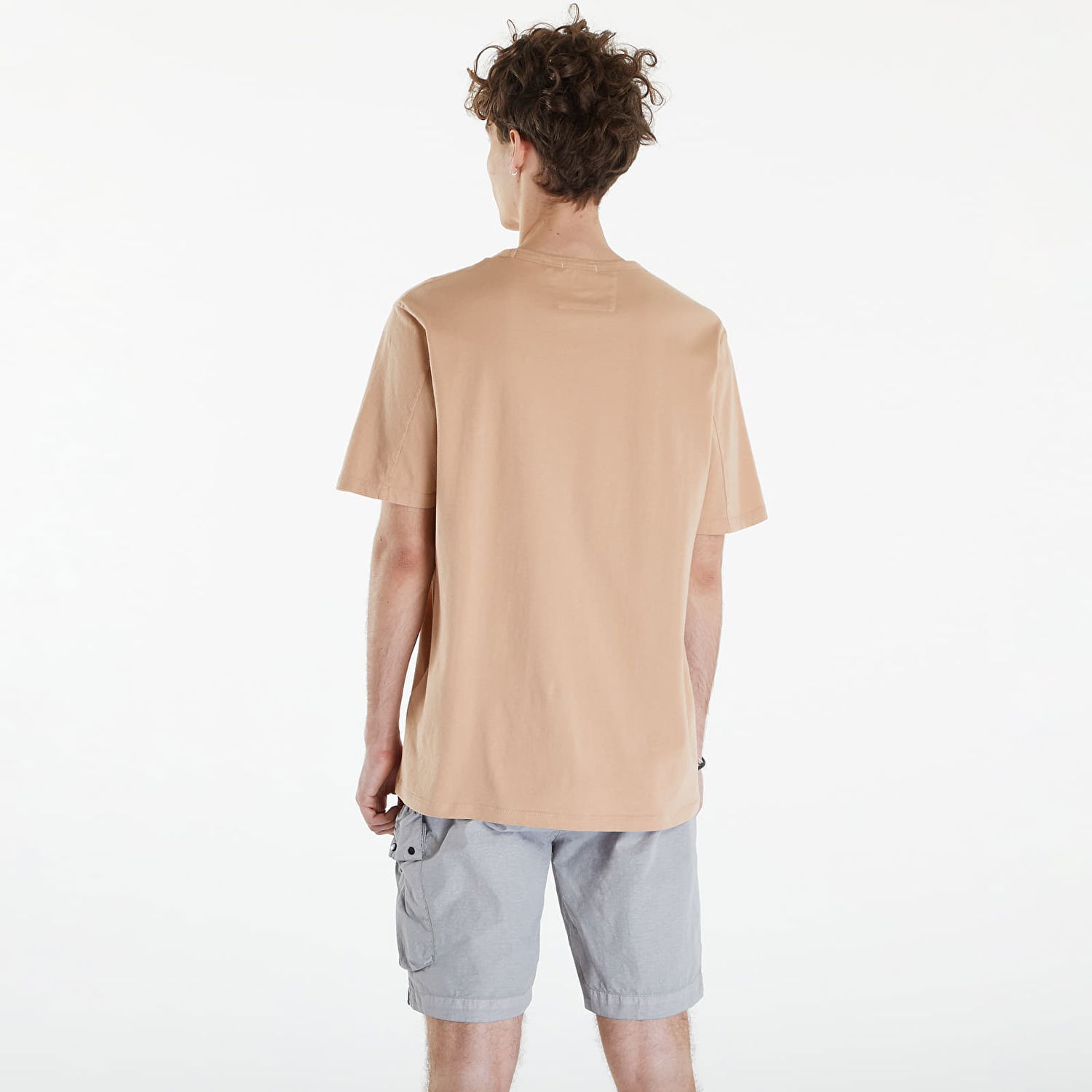 Тениска C.P. Company Short Sleeve T-Shirt Pastry Shell Бежово | 16CMTS086A005431R-437, 1