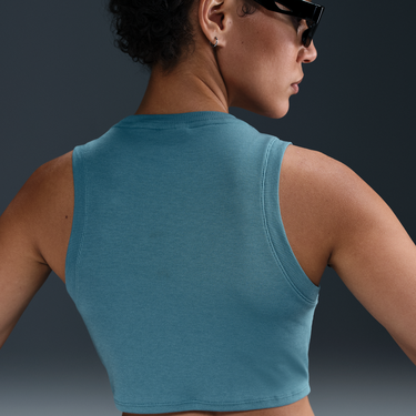 Потник Nike Sportswear Chill Knit Ribbed Slim Cropped Tank Top Тюркоазено | FB8279-006, 1