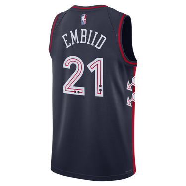 Фланелка Nike NBA PHILADELPHIA 76ERS DRI-FIT CITY EDITION SWINGMAN JERSEY JOEL EMBIID Тъмно синьо | DX8515-420, 2