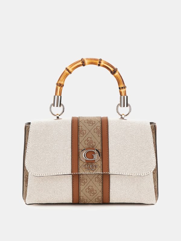 Дамска чанта GUESS Kerima 4G Logo Handbag Бежово | HWAG9337200, 0