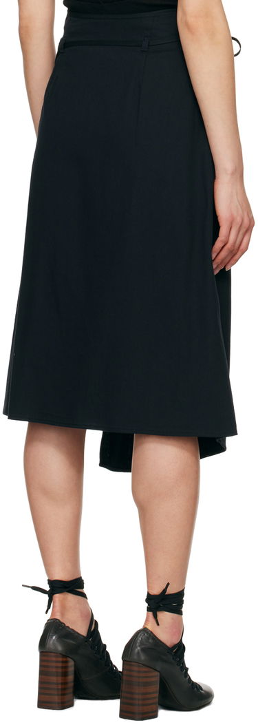 Пола LEMAIRE Asymmetrical Tied Midi Skirt Черно | SK1022 LF1253, 2