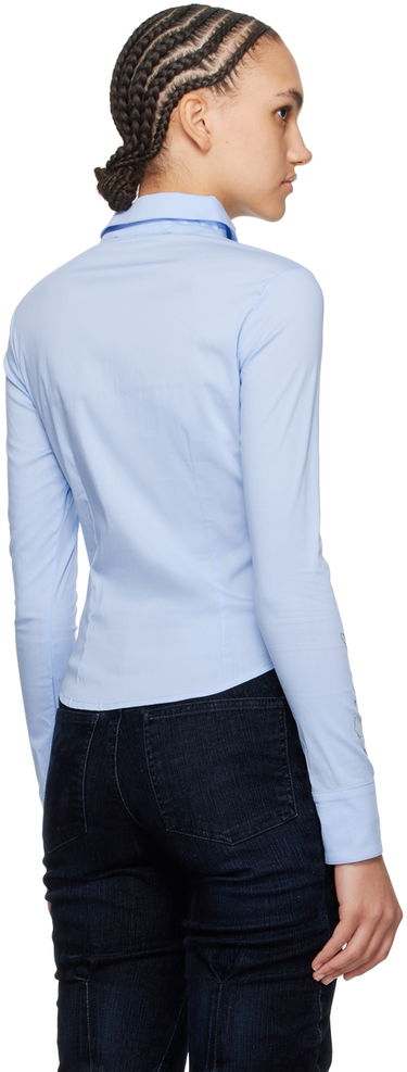 Риза Ottolinger Ottolinger Zip Fitted Shirt Синьо | 1103004, 2