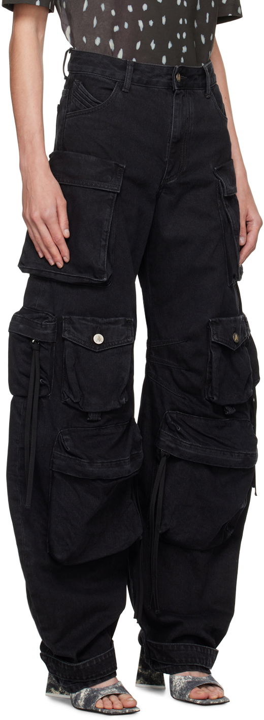 Дънки The Attico Attico Fern Cargo Jeans Черно | 236WCP84 D066, 1