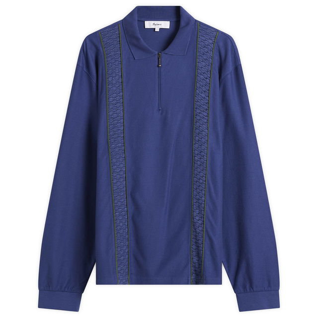 Lace Long Sleeve Zip Polo