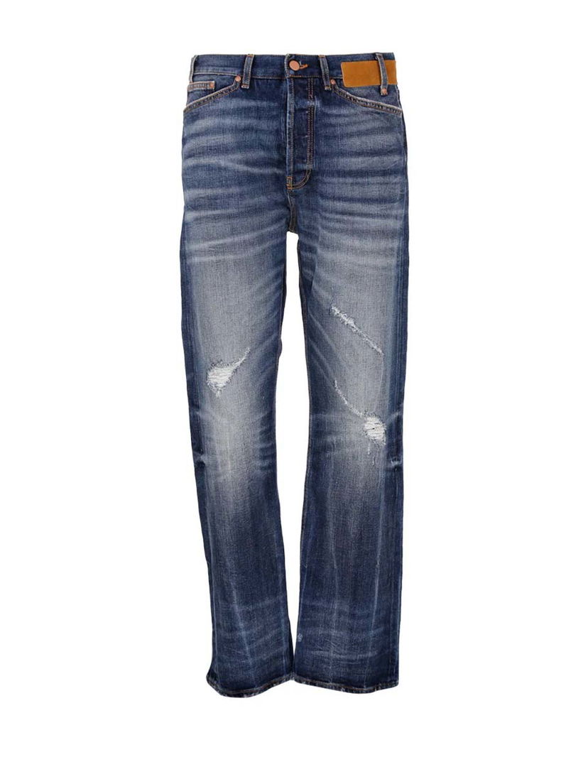 Дънки Palm Angels Straight Fit Jeans Синьо | PMYA030S22DEN0014560