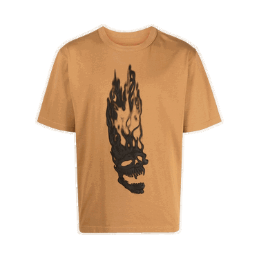 Тениска HERON PRESTON Flaming Skulls Tee Кафяво | HMAA032F22JER0016410, 0