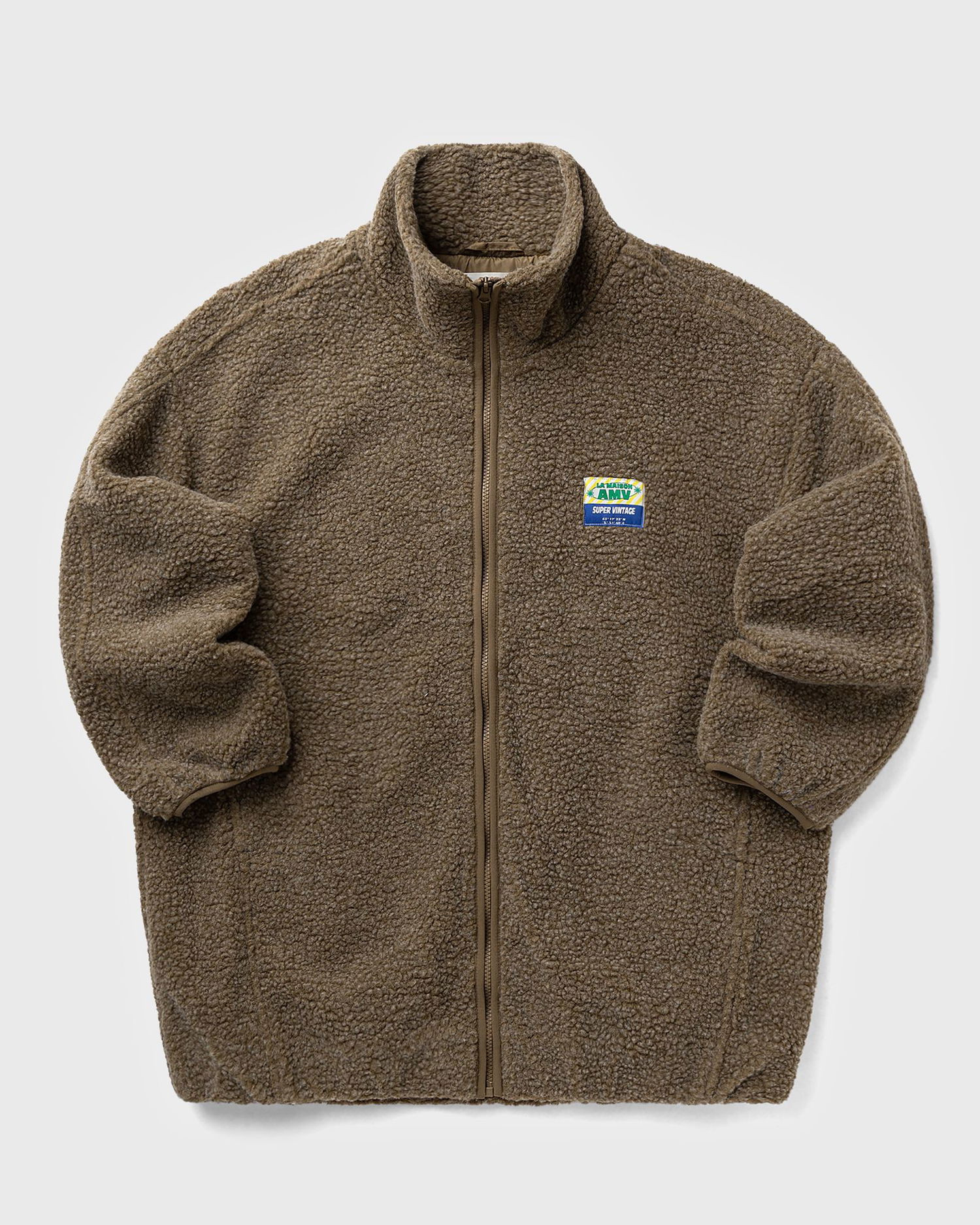 Яке American Vintage Hoktown Fleece Zip-Up Jacket Кафяво | HOK17AH25-MUSCADE-CHINE, 0
