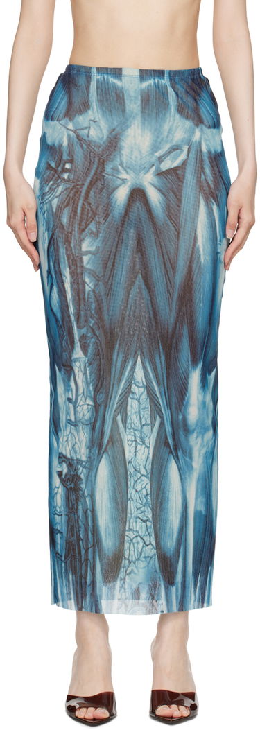 Пола Jean Paul Gaultier Gaultier 'The Écorché' Maxi Skirt Синьо | 24/30-F-JU124-T554-505601, 0
