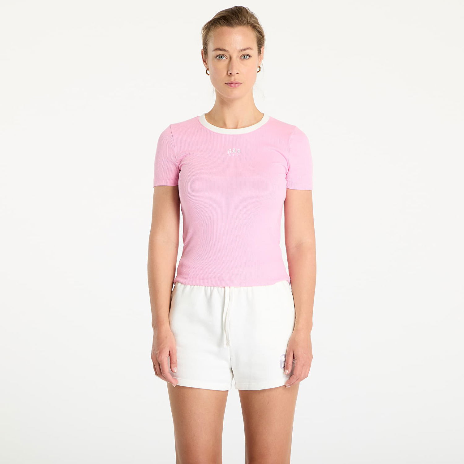 Тениска GAP GAP Cropped Logo T-Shirt Розово | 637782-05, 0