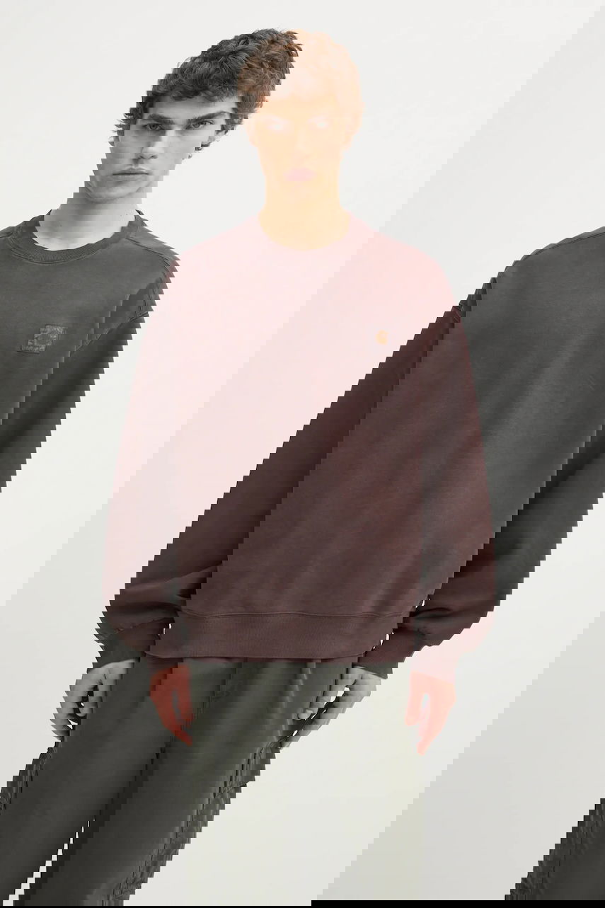 Суитчър Carhartt WIP Vista Sweat Plain Cotton Sweatshirt Кафяво | I029522.33HGD, 0