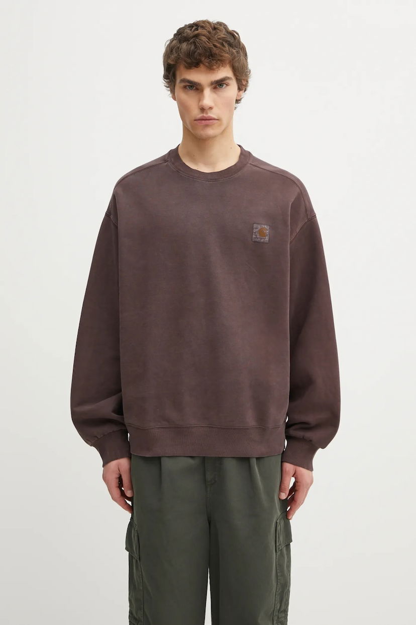 Суитчър Carhartt WIP Vista Sweat Plain Cotton Sweatshirt Кафяво | I029522.33HGD