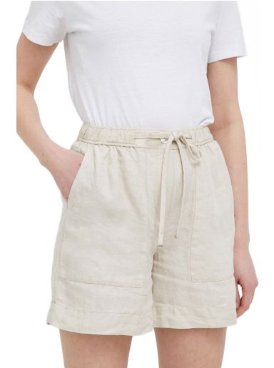 Къси панталони Tommy Hilfiger Linen Relaxed Fit Drawstring Shorts Бежово | WW0WW37768.PPYX