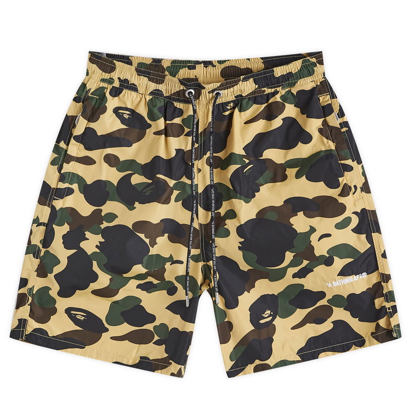 Къси панталони BAPE A Bathing Ape 1st Camo Nylon Beach Short Зелено | 001SPK301323M-YLW