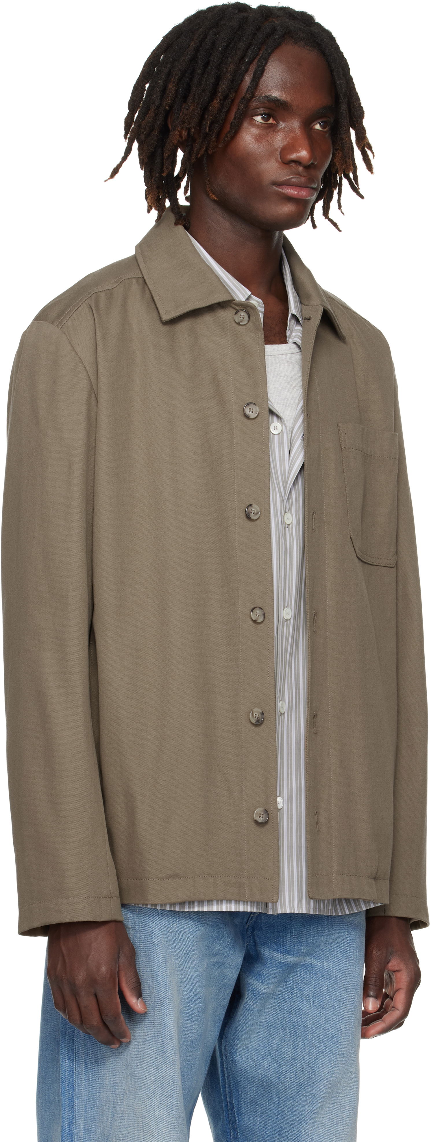 Яке A.P.C. A.P.C. Jeffray Button-Up Jacket Зелено | COFCO-H02991, 1