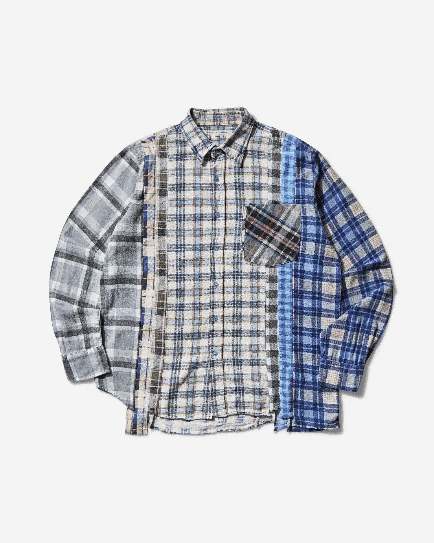 Риза Needles 7 Cuts Longsleeve Shirt Синьо | QV395 S, 0