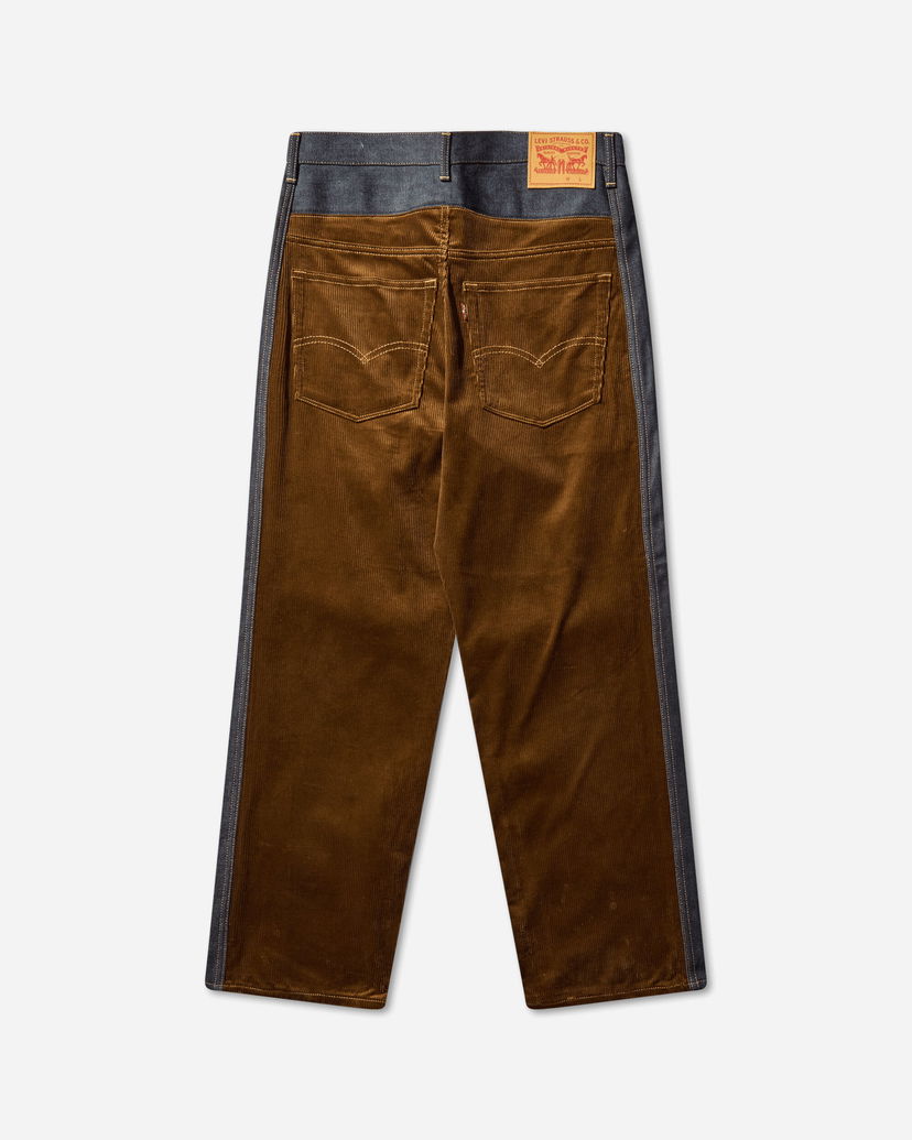 Панталони Junya Watanabe Contrast Trim Trousers Кафяво | WP-P202-W25 1