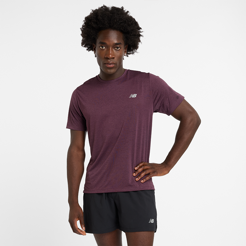 Тениска New Balance T-shirt Short Sleeve Лилаво | NBMT41253PLN, 0