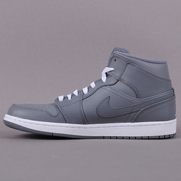 Кецове и обувки Jordan Air Jordan 1 Mid ''Grey White'' Сиво | 554724 003, 0