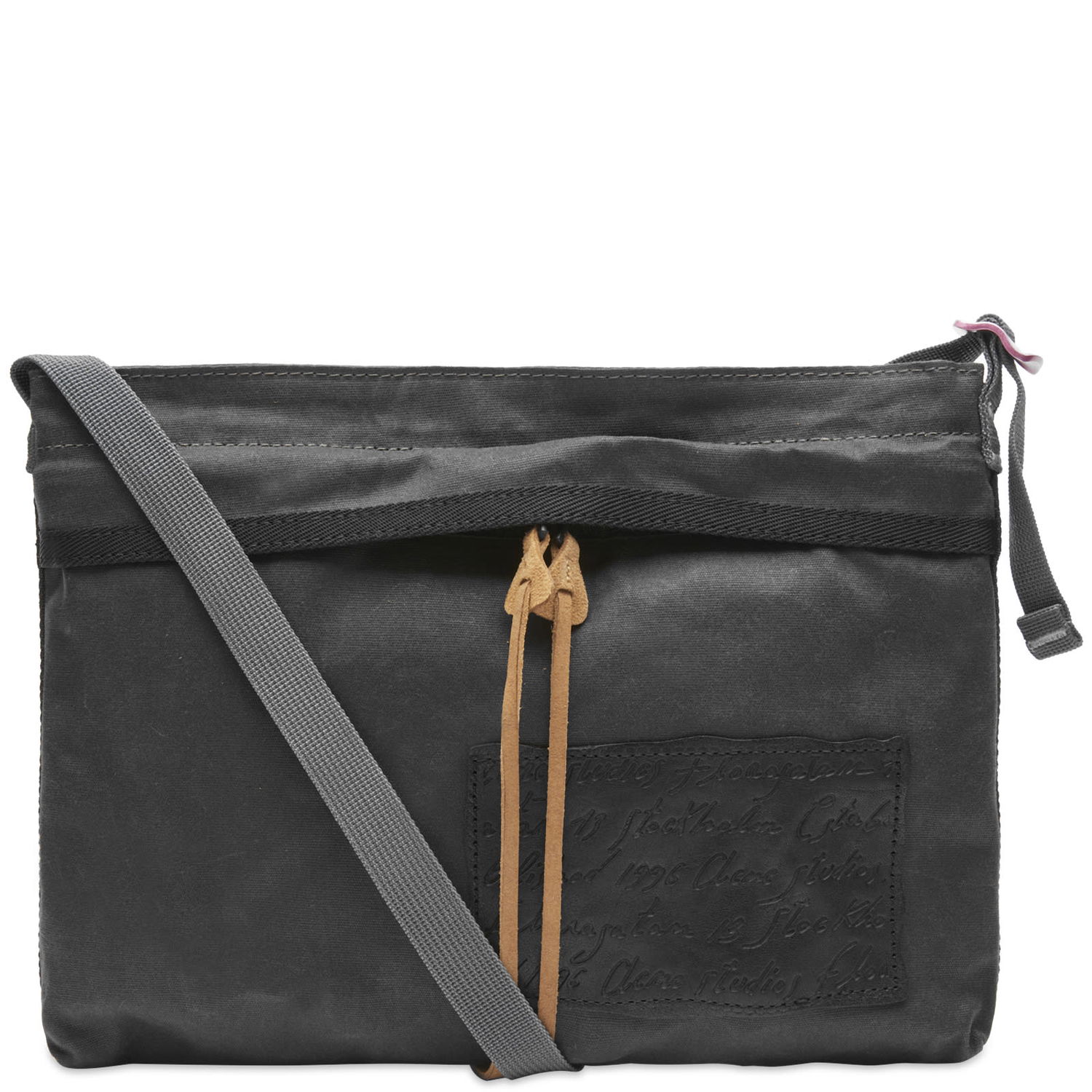 Чанта през рамо Acne Studios Andemer Wax Cross Body Bag Сиво | C10181-AMA, 0