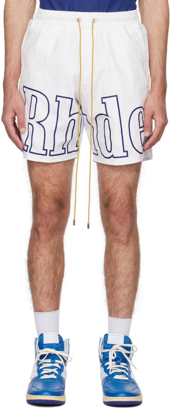 Къси панталони Rhude Drawstring Shorts Бяло | RHPS24SH05005302