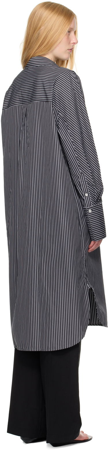 Pокля TOTEME TOTEME Striped Shirt Dress Черно | 253-WRD0201-FB0436, 2