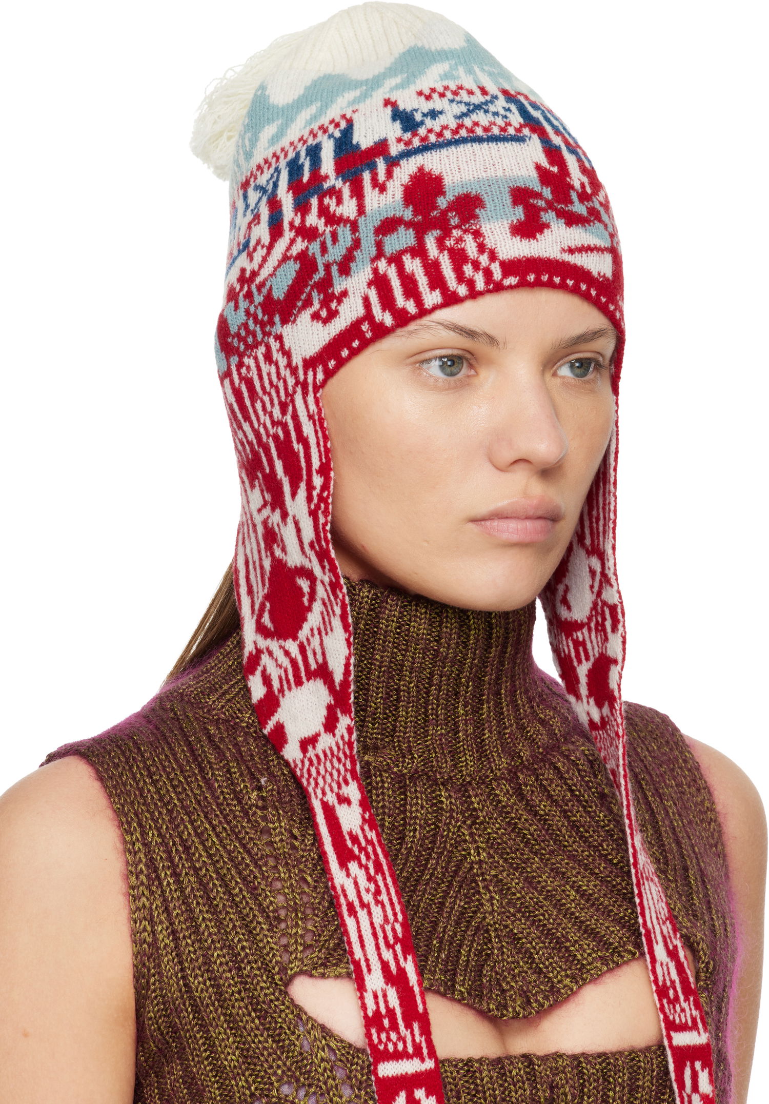 Шапка Vivienne Westwood Fairisle Flap Ears Beanie Многоцветен | 8102002L-K006K-, 1