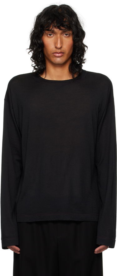 Пуловер The Row The Row Angelo Long Sleeve T-Shirt Черно | 776-Y806, 0