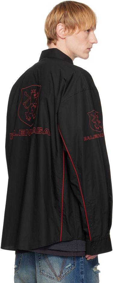 Риза Balenciaga Balenciaga Embroidered Long Sleeve Shirt Черно | 814601TNM60, 2