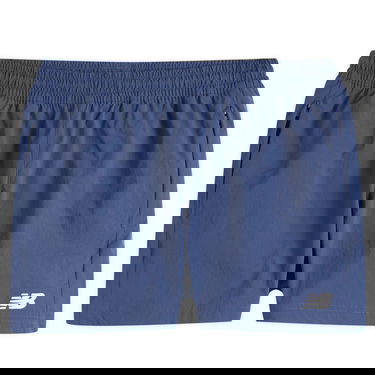 Къси панталони New Balance Athletics Stretch Woven 5" Shorts Синьо | MS41517-NNY, 1