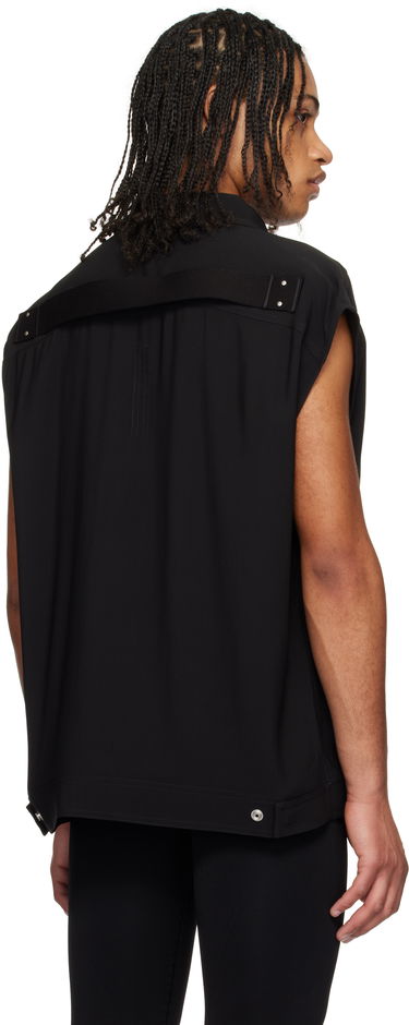 Риза Rick Owens Rick Owens Sleeveless Jumbo Shirt Черно | RU01E5776 Y, 2