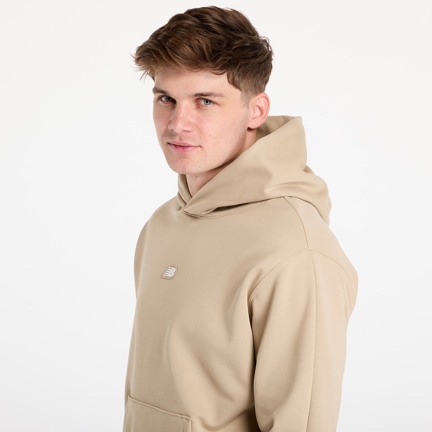 Суитчър New Balance Beige Hoodie Бежово | NBMT44583SNW, 1