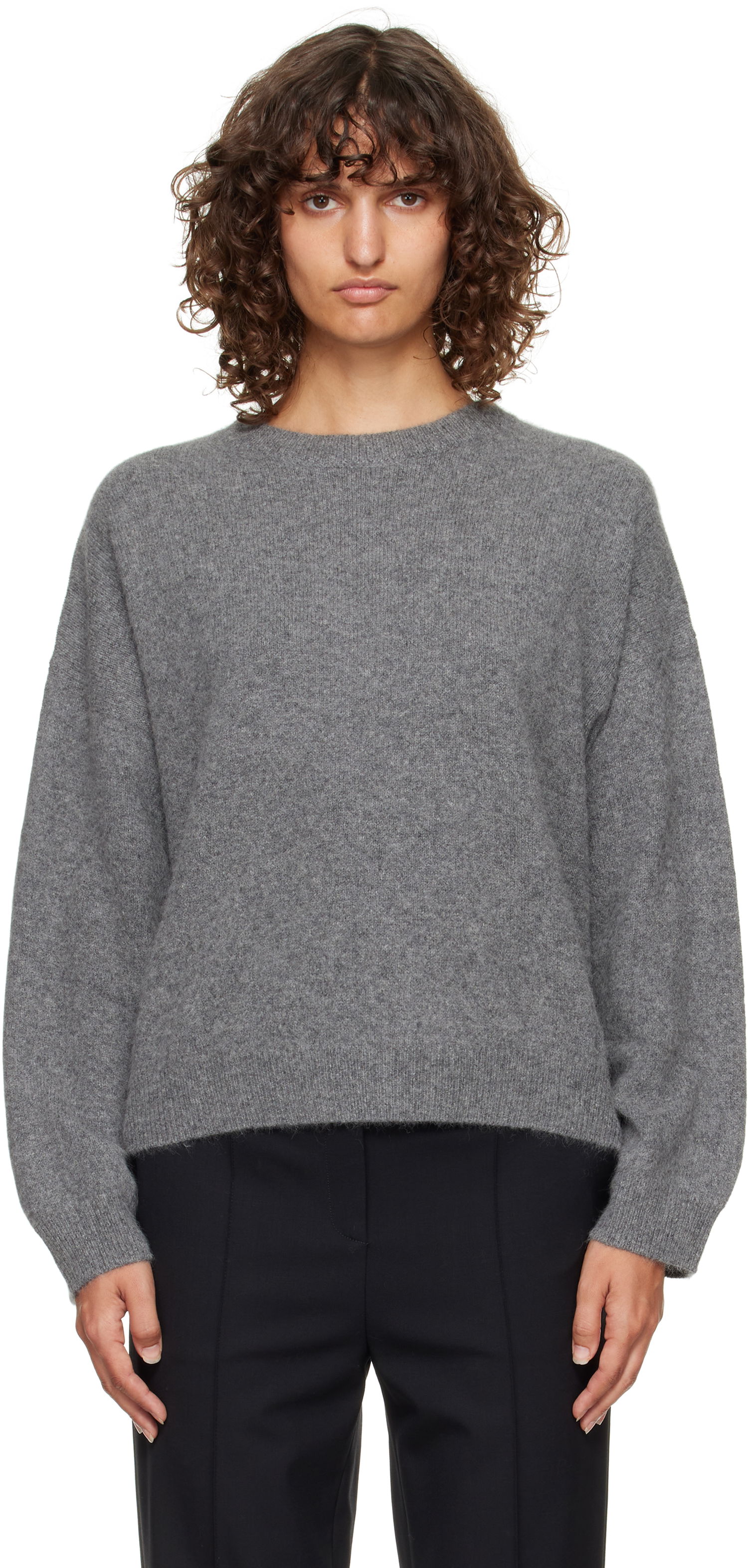 Пуловер Loulou de Saison Loulou de Saison Tristan Yak Blend Sweater Сиво | TRISTAN, 0