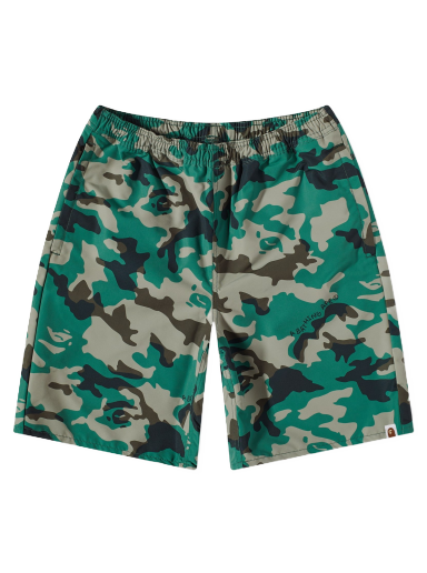 Woodland Camo Beach Shorts Olive Drab