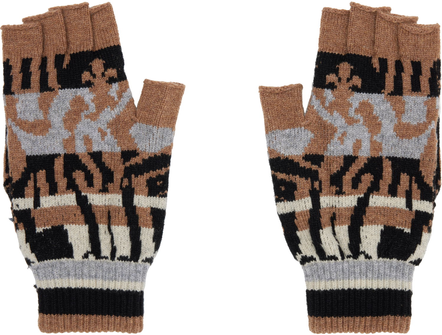 Ръкавици Vivienne Westwood Vivienne Westwood Knitted Patterned Fingerless Gloves Многоцветен | 8202003D-K006O-, 1