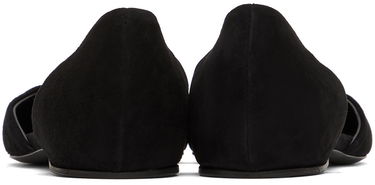 Кецове и обувки TOTEME Totême Suede T-Strap Ballerina Flats Черно | 234-WLGSE082-LE0012, 1