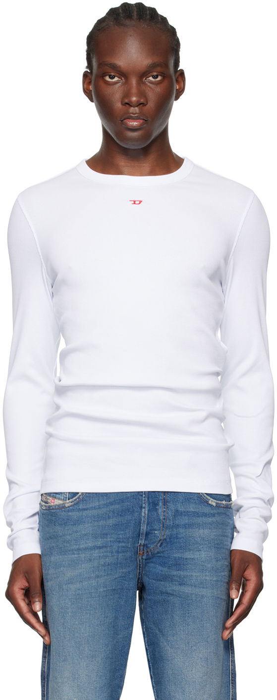 Тениска Diesel Long Sleeve T-Shirt Бяло | A14951-0EJAI-100