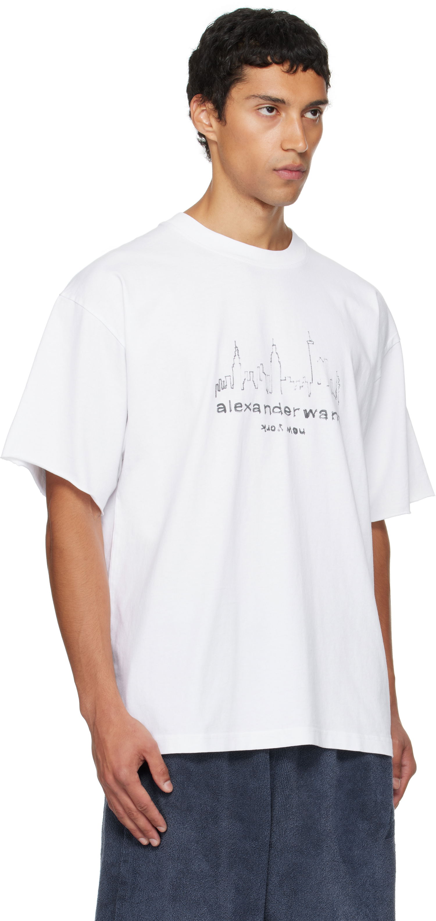 Тениска Alexander Wang Alexander Wang Graphic Short Sleeve T-Shirt Бяло | UCC3251842, 1