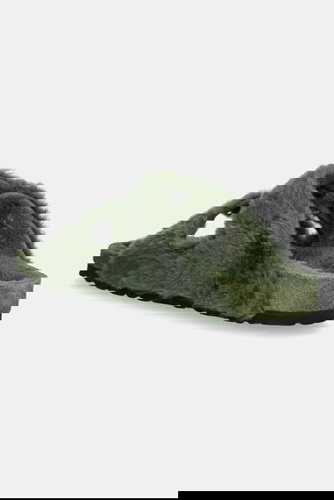 Кецове и обувки Birkenstock Birkenstock 1774 Arizona BB Furry Slides Зелено | 1030001, 2