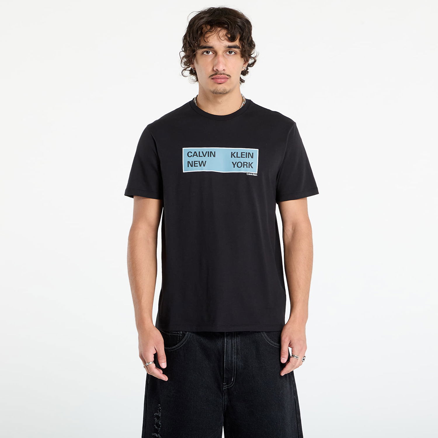 Тениска CALVIN KLEIN Calvin Klein Jeans SS CK NY Box Graphic Tee Черно | LV04RD816G UB1, 0