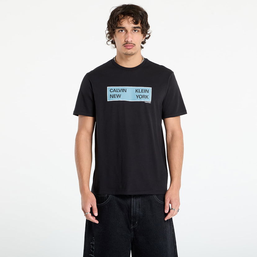 Тениска CALVIN KLEIN Calvin Klein Jeans SS CK NY Box Graphic Tee Черно | LV04RD816G UB1