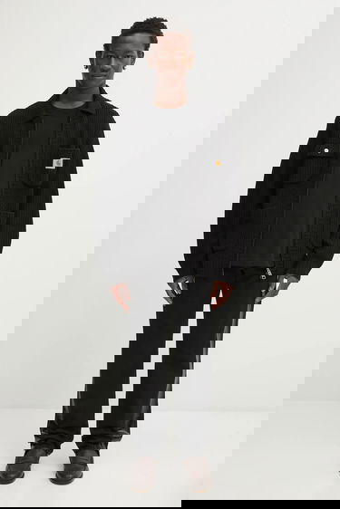 Яке Carhartt WIP Ribbed Knit Chore Jacket with Full Zip and Patch Pockets Черно | I035399.89XX, 4