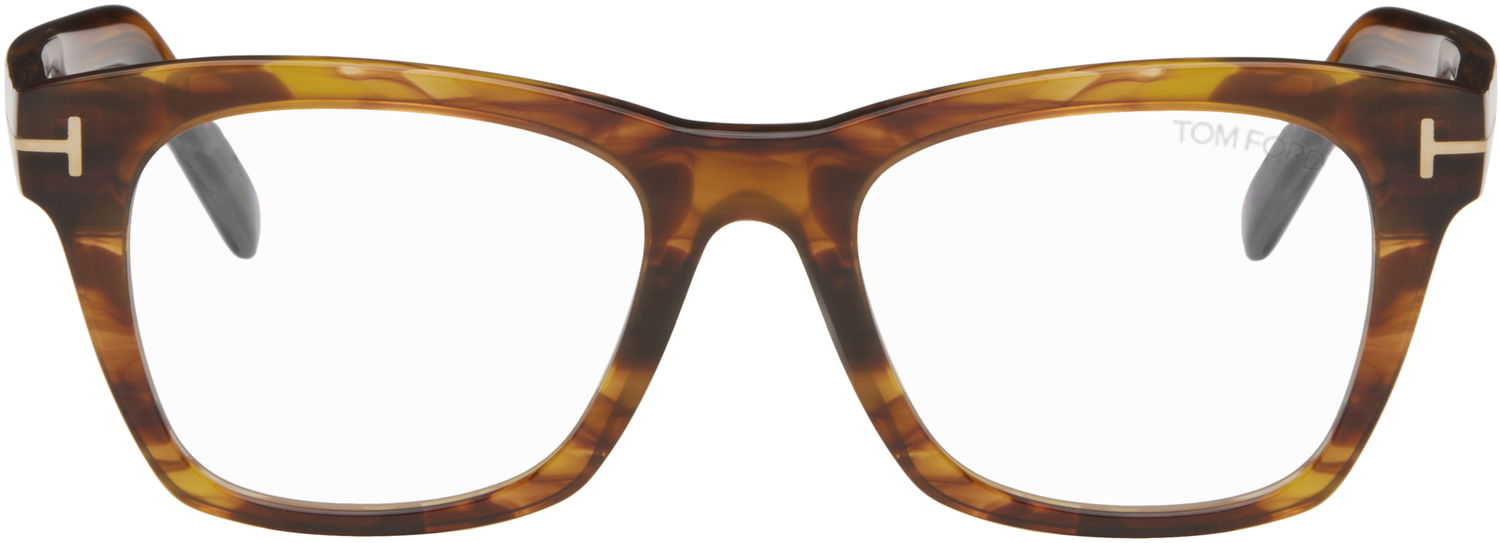 Слънчеви очила Tom Ford Tom Ford Square Glasses Кафяво | FT5886-B_52047, 0