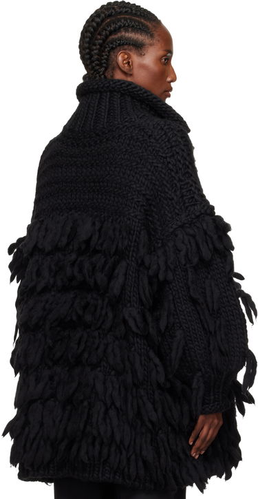 Палта Yohji Yamamoto YOHJI YAMAMOTO Fringe Knit Coat Черно | FM-K53-105, 2