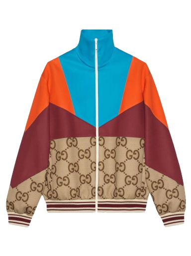 Яке Gucci Colour-Block Track Jacket Бургунди | 693022XJD9V