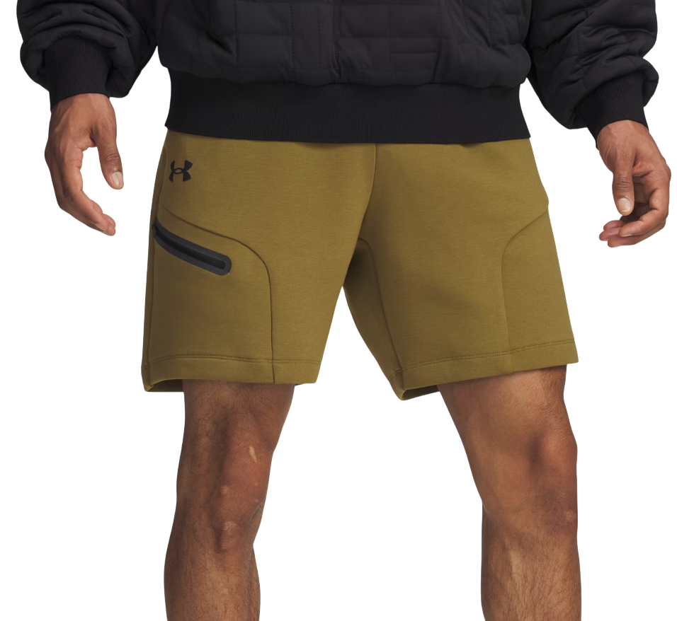 Къси панталони Under Armour Unstoppable Fleece Shorts with Zippered Pocket Зелено | 1379809-320, 0