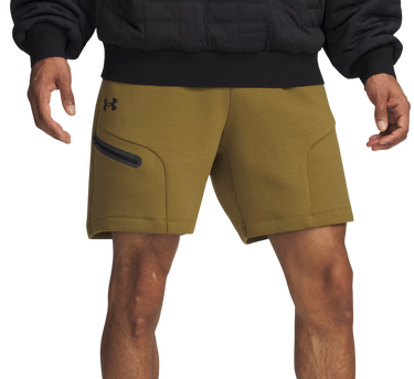 Къси панталони Under Armour Unstoppable Fleece Shorts with Zippered Pocket Зелено | 1379809-320, 0